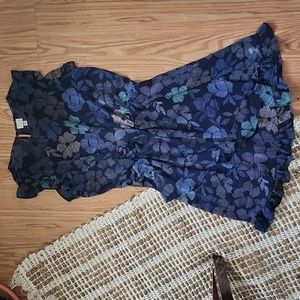 Blue Floral Ruffle Mini Dress from a new day